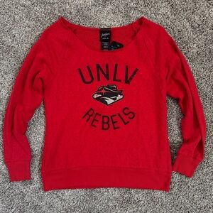 Juniors By Gen2 UNLV Rebels College NCAA Red Burnout Sweatshirt Size Large NWT